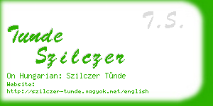 tunde szilczer business card