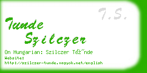 tunde szilczer business card